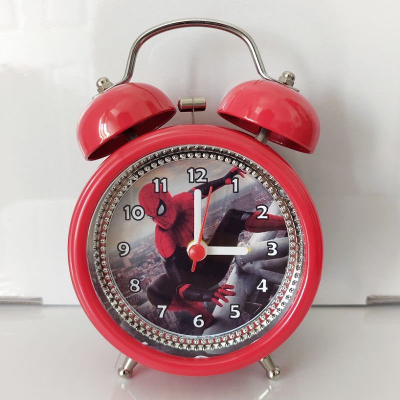 Jam Beker Weker Besi Kring Alarm Karakter Spiderman Marvel Avengers Anak