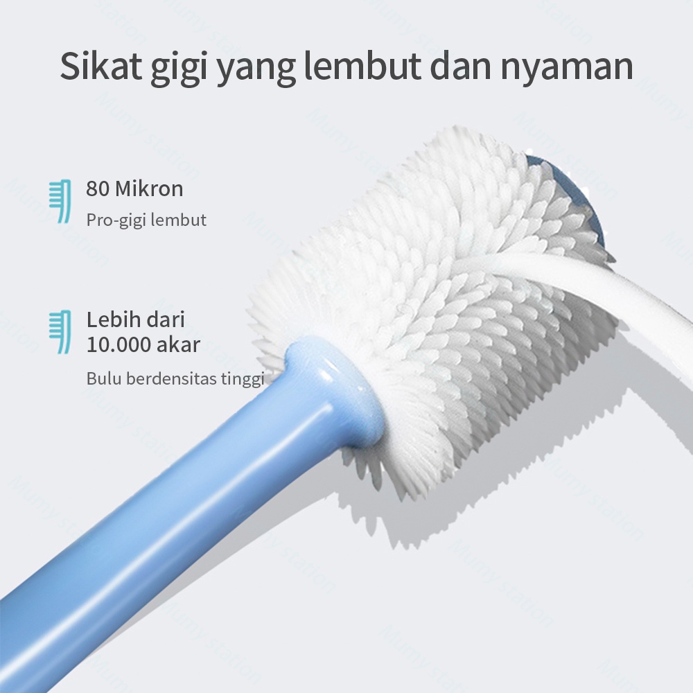 Mumystation Sikat gigi anak Rotasi 360° pembersih mulut bayi toothbrush baby