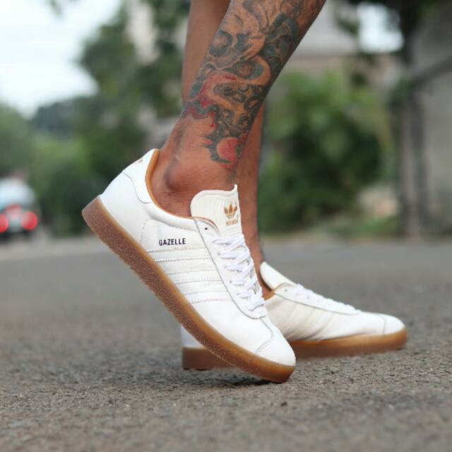 adidas gazelle mens white gum