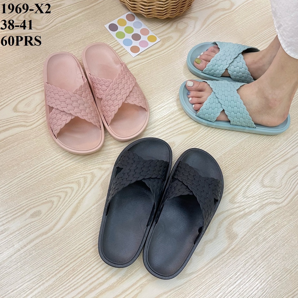 SANDAL WANITA BALANCE 1969 x2 SENDAL SLOP ANYAM BELT STRAP ORIGINAL BARU JELLY LEMBUT IMPORT LENTUR