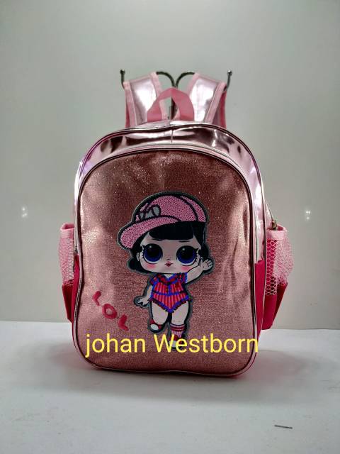 Tas Sekolah SD Gliter lampu kedip besar.