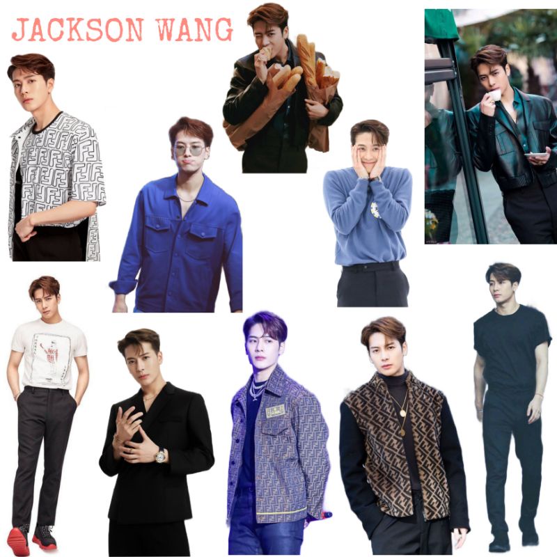 

11 pcs Stiker murah Jackson Wang Rapper China Diy aesthetic tahan air stiker laptop/handphone/scrapbook/buku jurnal