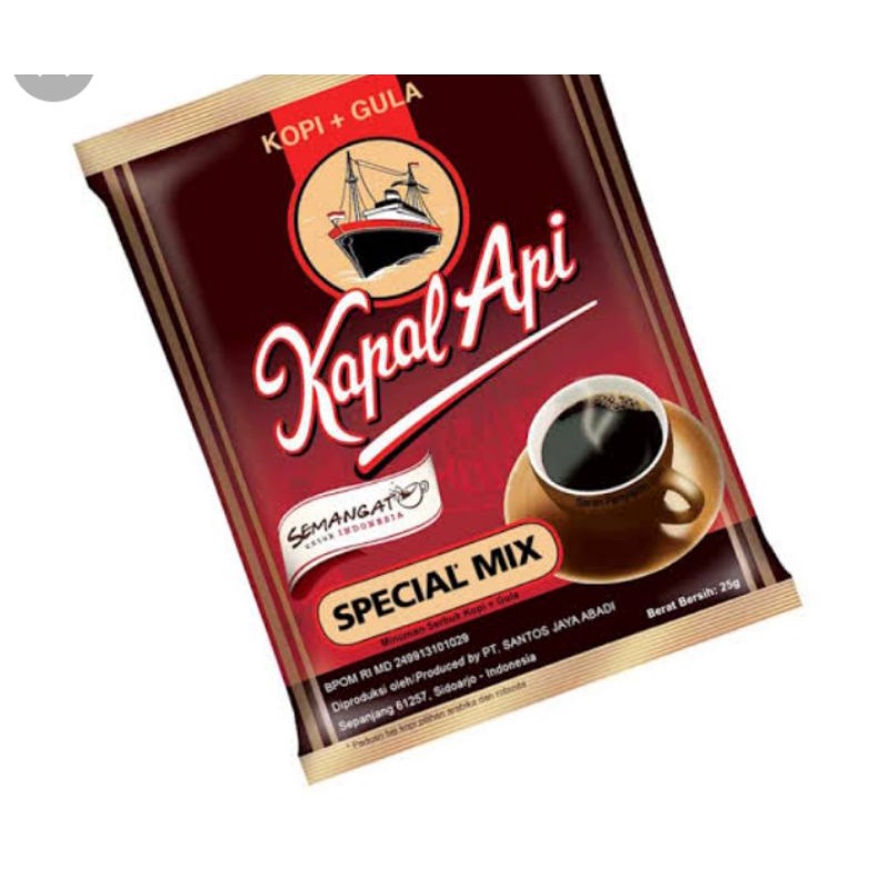 

kopi kapal api mix kopi + gula per renceng/10 pc