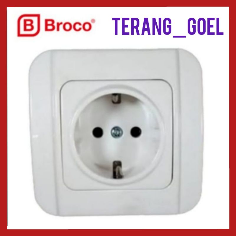 STOP KONTAK BROCO GALLEO TANAM /BROCO IB SOCKET OUTLET SNOW WHITE GALLEO