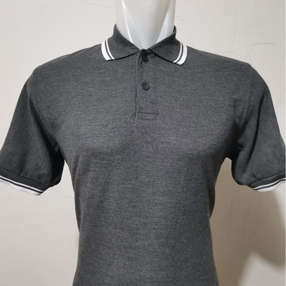 Kaospolos - Kaos Kerah Polo Shirt Pria Kerah Stripe / Kaos Pria Polos Seragam Lengan Pendek