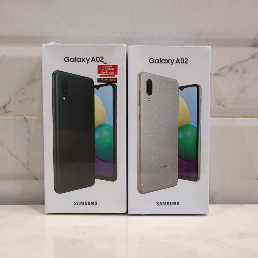 Samsung Galaxy A02 3/32 - Ram 3GB Rom 32GB - Baru - Garansi Resmi SEIN - Hitam - Abu Abu