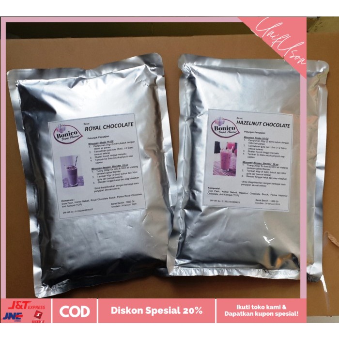 

⭐COD⭐ BONICO CHOCO OREO 1kg Bubuk minuman drink Powder COCO - CHOCO OREO