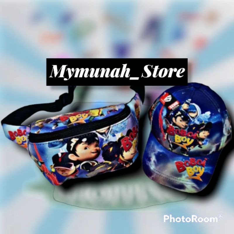 Tas Pinggang/Tas Slempang Anak Laki Laki/Paket Waist Bag Anak Boboiboy Murah