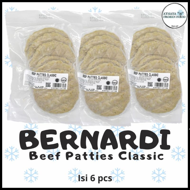 

BERNARDI Beef Patties Classic 6 pcs