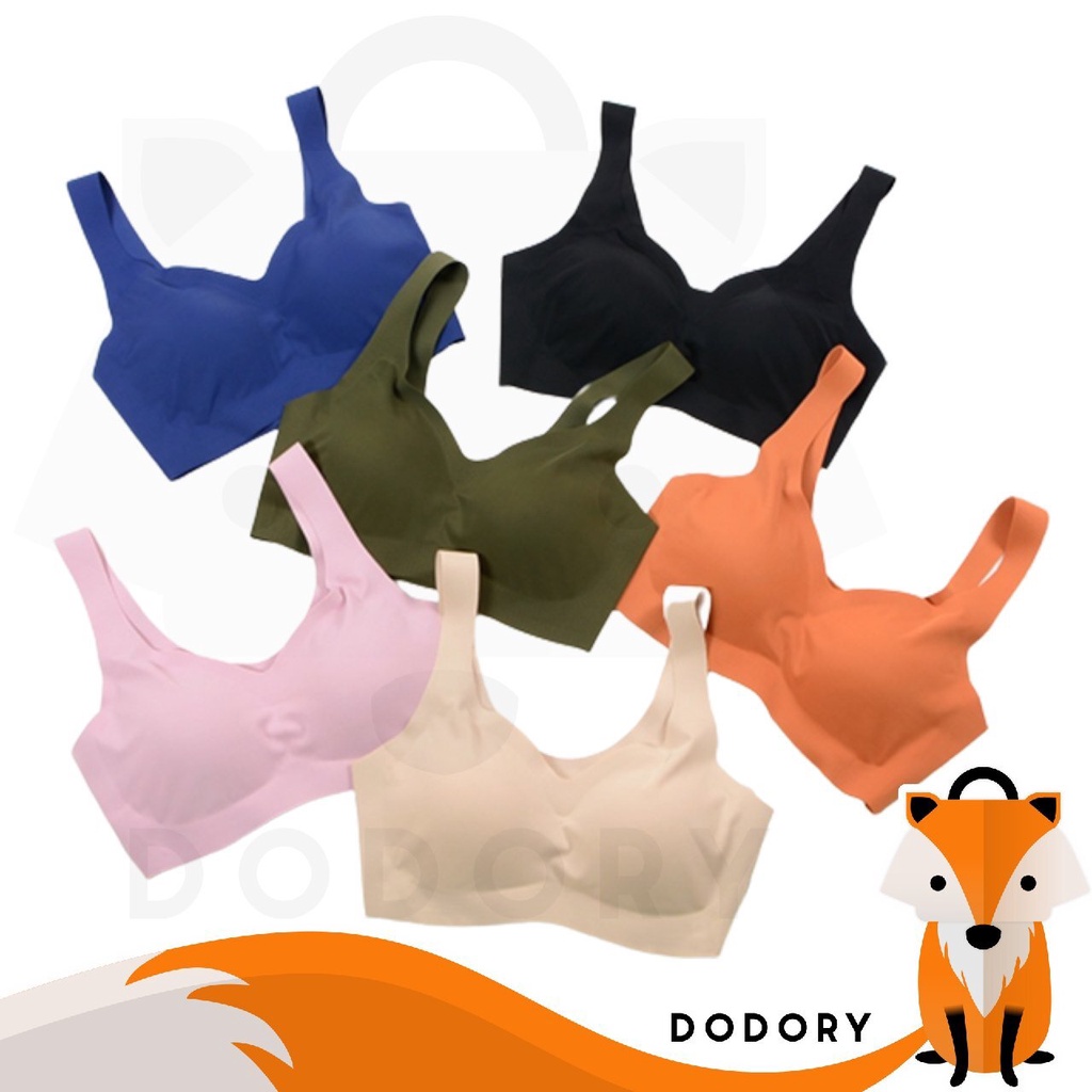 DODORY BRA523 Bra Tanpa Kawat Pakaian Dalam Wanita Sport Bra Gym Bra Olahraga Push Up