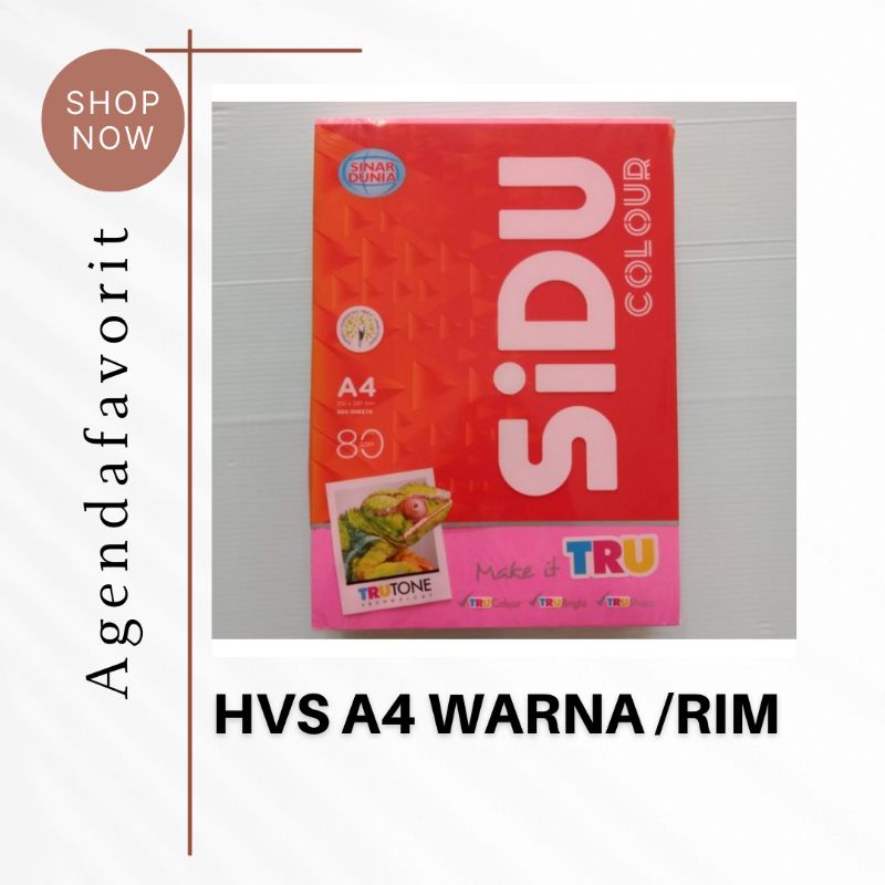 

SIDU Kertas HVS Warna A4 80 Gr 1 Rim Murah