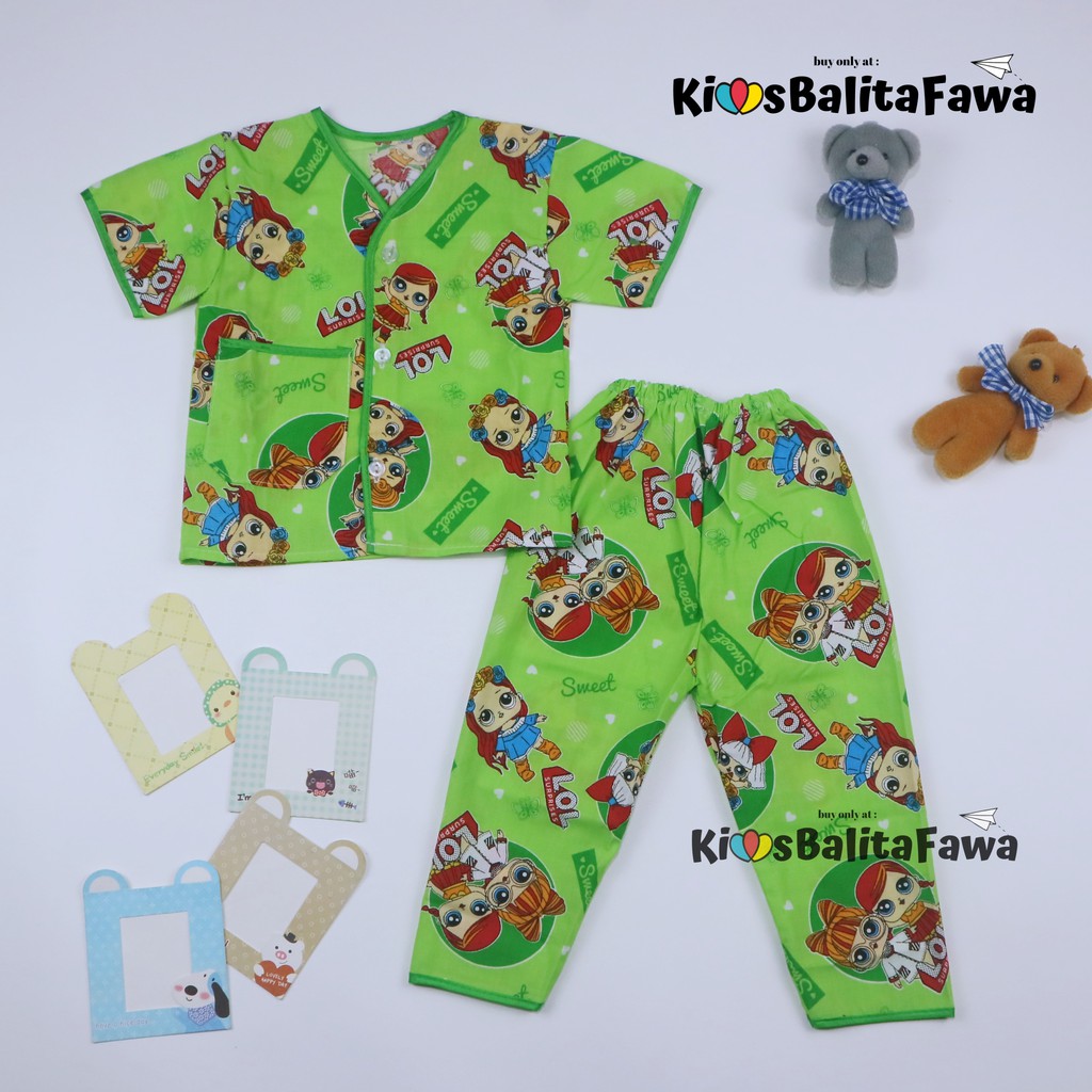 Piyama Kancing uk Bayi // 3-12 month 3-12 bulan Baju Tidur Bayi 