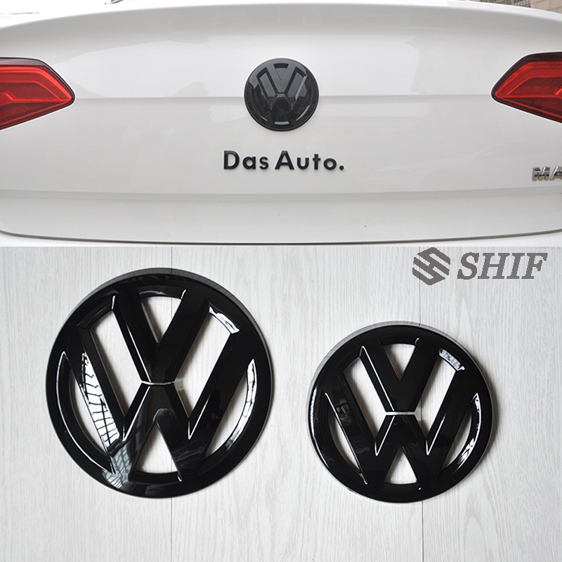 2pcs Stiker Emblem Logo Volkswagen Golf MK6 7 7.5 Warna Hitam Glossy