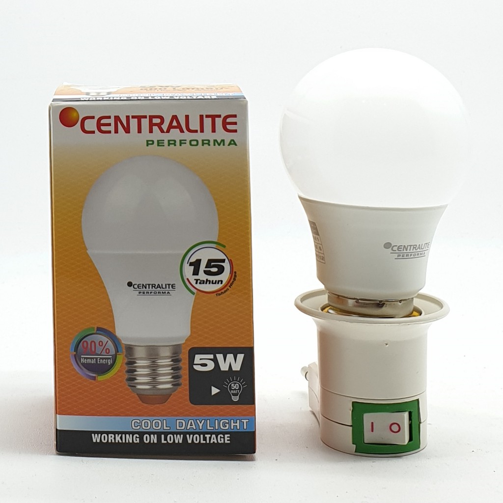 CTL Performa 5w Classic Bulb Cd Putih Premium + Linux Fiting Colok Switch / Lampu Tidur / Mini Lamp