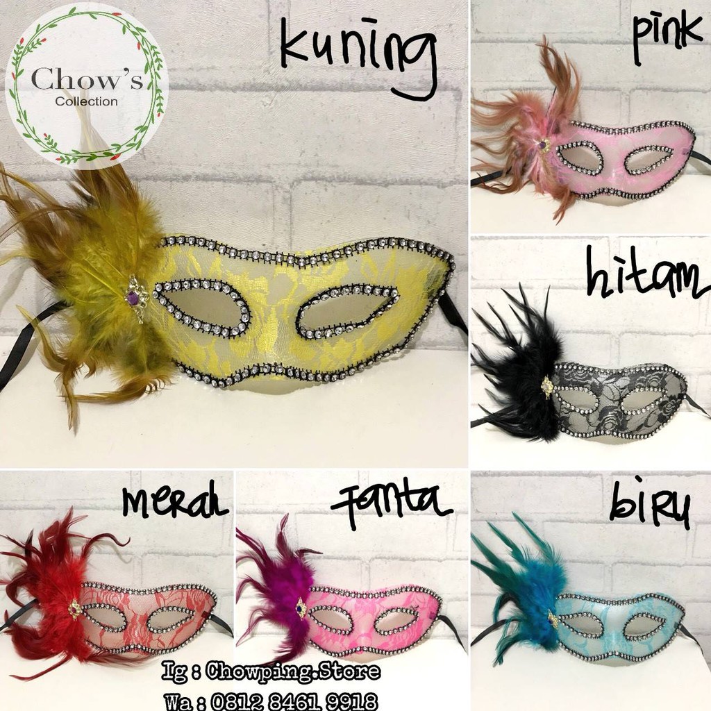 TOPENG PESTA MASQUERADE TOPENG RENDA HITAM PARTY MASK Shopee