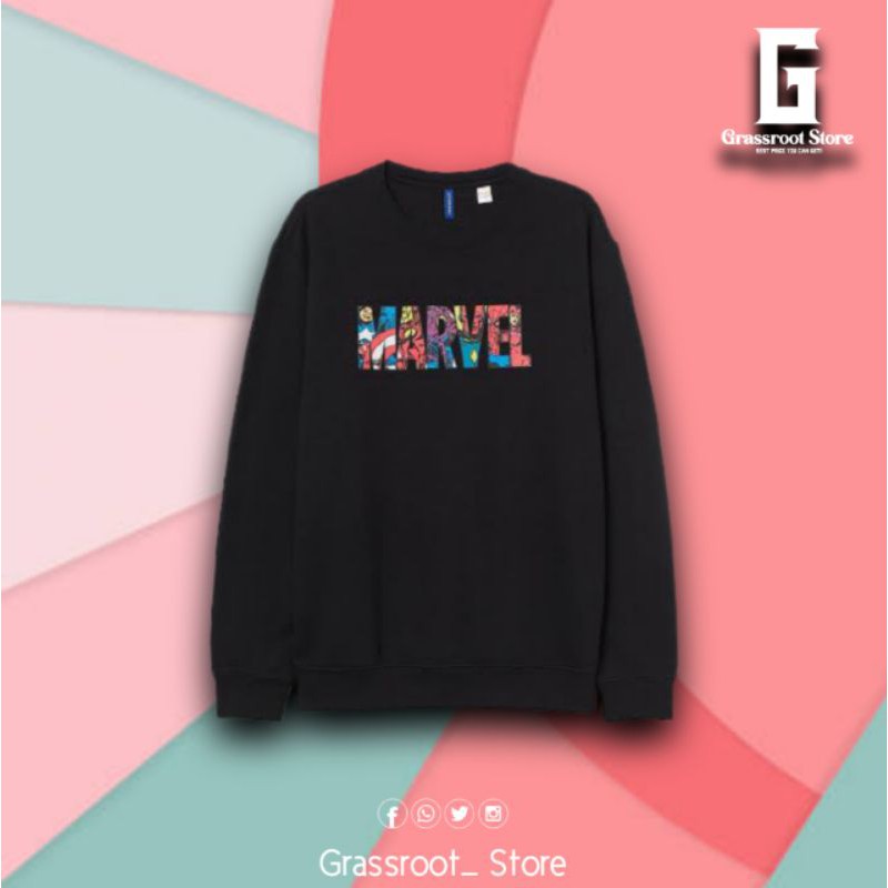 Crewneck H&M Marvel Black Original