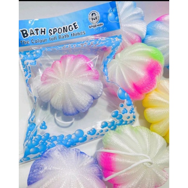 Spons Labu Warna Warni /spons mandi murah besar/Shower Puff