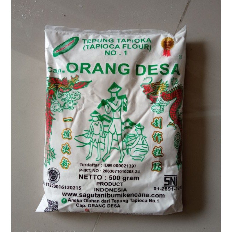 

Tepung Tapioka No.1 Cap Orang Desa 500g