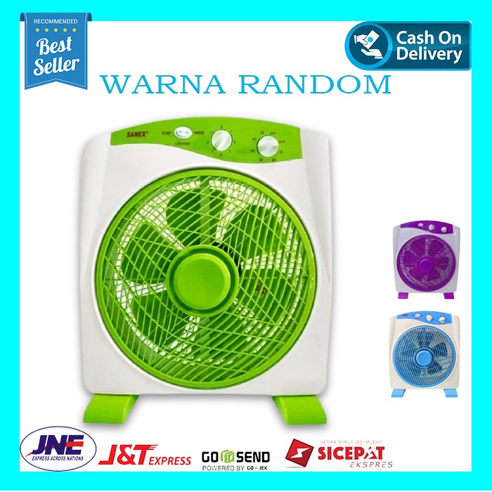 NEW Kipas Angin Kotak Box Fan Kipas Duduk SANEX 12 inch - 30 cm sb818