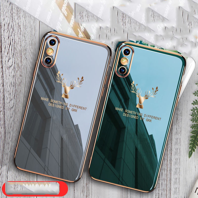 Soft Case Motif Rusa Lapis Lembut Shockproof Untuk iPhone 7plus 6splus 8plus Xs Max