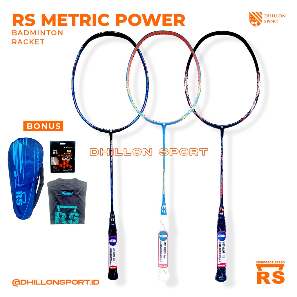Raket Badminton RS METRIC POWER MP 7 8 10 11 12 14 15 16 N III N-III Original Reinforce Speed
