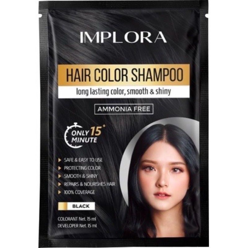 Implora Hair Color Shampoo/ Pewarna Rambut