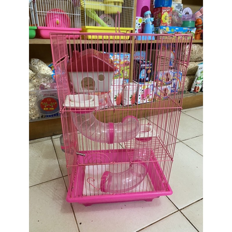 kandang second tiga tingkat hamster