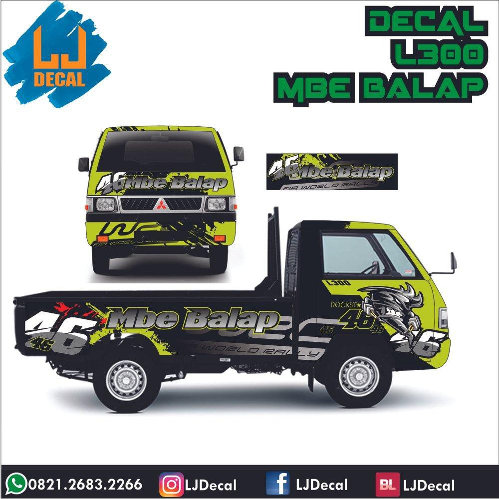 Promo Murah Decal Sticker Mobil Pickup L300 Mbe Balap Last Stok