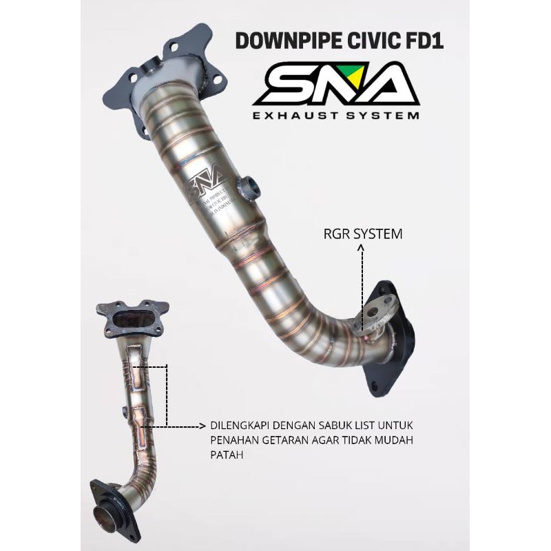DOWNPIPE KNALPOT HONDA CIVIC FD1