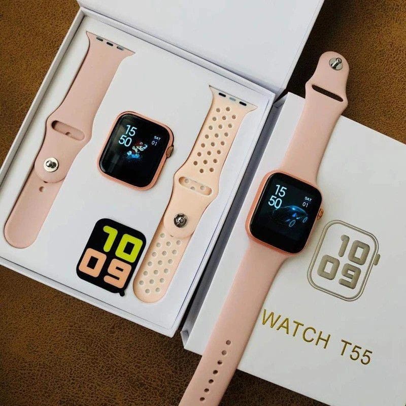 100%ORI COD JAM TANGAN Smartwatch T55 Smartwatch T500 Original DAPAT 2 TALI bisa telepon Bluetooth ganti walpaper / SMARTWATCH i8 promax SERIES 8 WATER RESIST 45MM FITUR 10 GAME