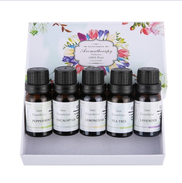 Firstsun Set Pure Essential Fragrance Oils Aromatherapy Diffusers 10ml 5PCS