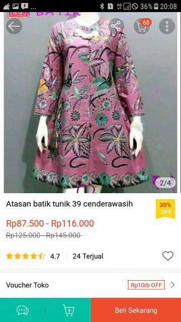 Atasan Batik Tunik Cenderawasih