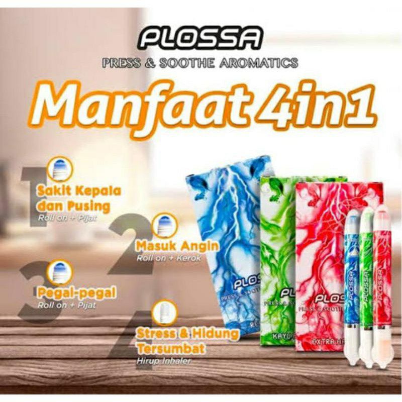 Plossa Minyak angin Roll on And Inhaler 4in1 ~ ORIGINAL 100%