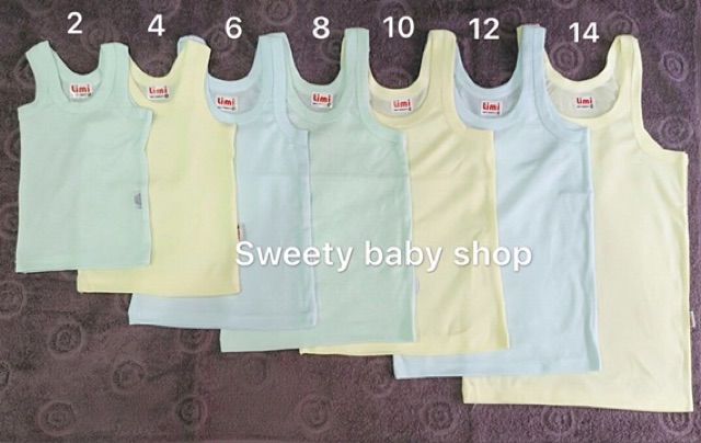 Singlet bayi anak 0m - 7th warna isi 6 pcs serap keringat / kaos kutang anak / singlet pakaian dalam