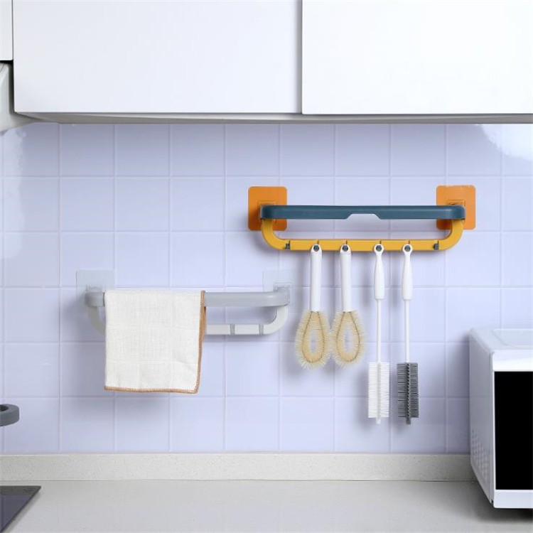 NA - FOLDING DOUBLE TOWEL BAR - RAK HANDUK MULTIFUNGSI - RAK GANTUNG HANDUK