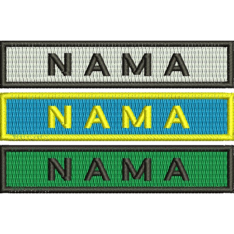 bordir request nama/Bordir label nama/Bordir custom nama