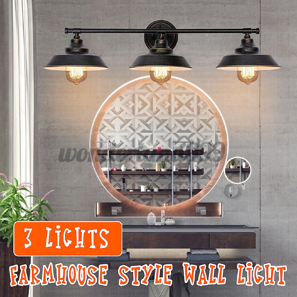 Vanity Mirror Led Light Beautify Makeup Lighting 3 Lamp Wall Mount Bedroom 60w Shopee Indonesia