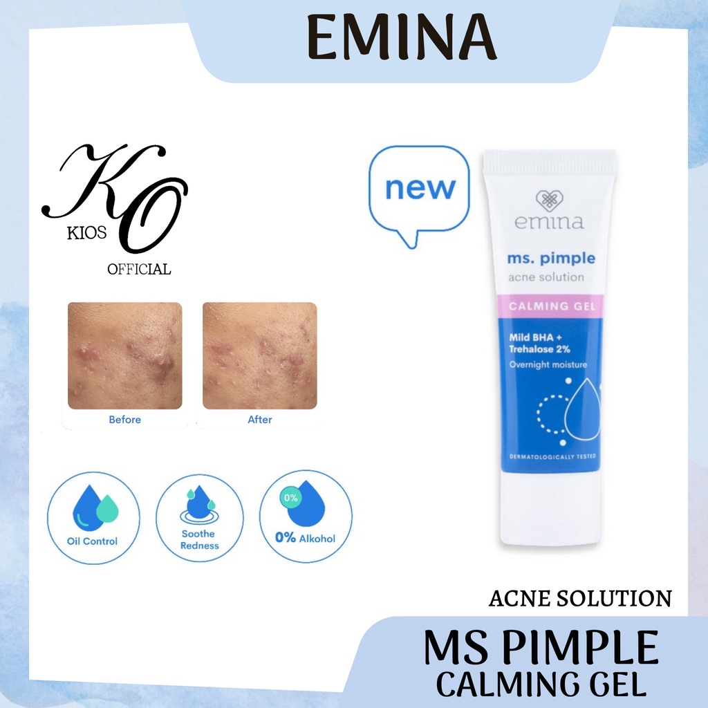 Emina Ms Pimple Acne Solution Series | Calming Gel | Exfoliating Toner | Face Serum | Face Toner | Face Wash | Moisturizing Gel | Spot Gel