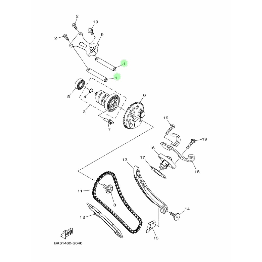 AS PEN SHAFT ROCKER ARM PLATUK KLEP NEW R15 VVA V3 R15M MT15 XSR VIXION R WR 155 BYSON KARBU FI ORIGINAL YGP B65-E2156-00