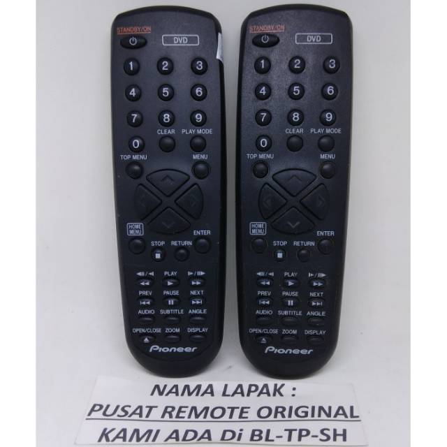 REMOTE REMOT DVD PIONEER ORIGINAL ASLI HITAM