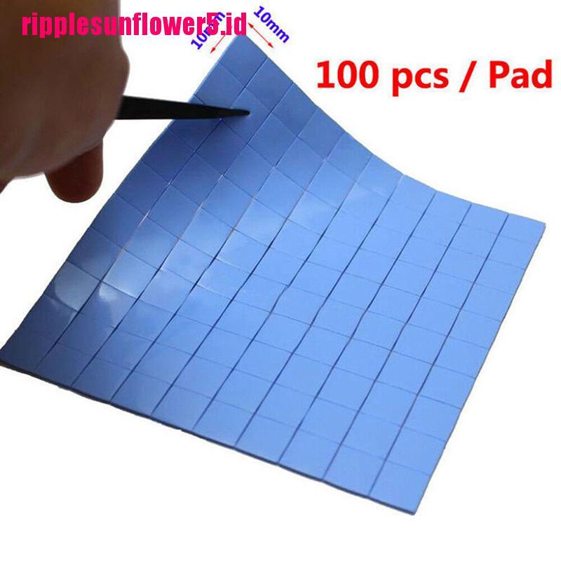 100mm X 100mm X 1mm Silikon Konduktif Termal GPU CPU Biru