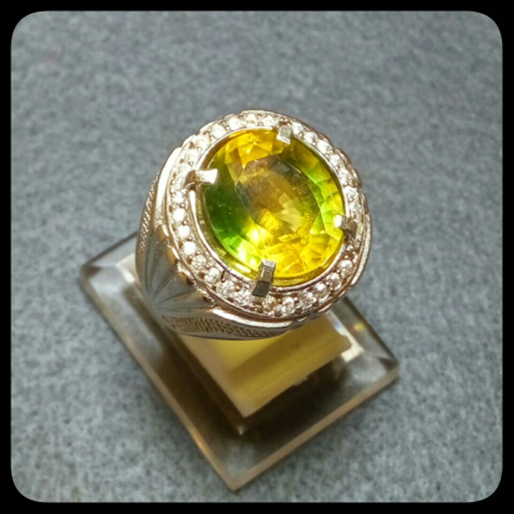 CINCIN BATU AKIK PERMATA AMETRINE RING ALPAKA SUPER GLAMOUR INDAH MEMPESONA TERMURAH !!!