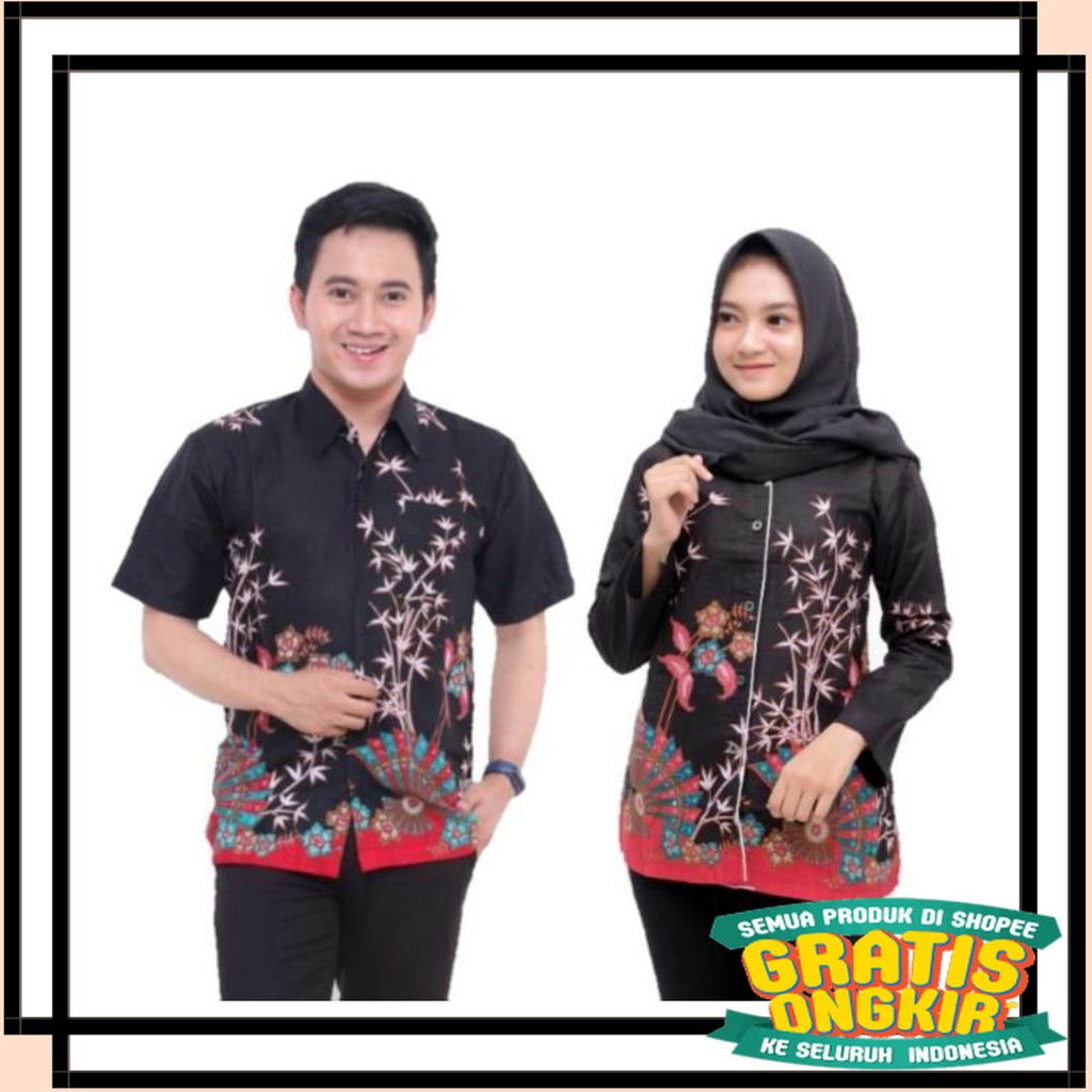 BATIK ANAK DEWASA ORANGTUA ALISAN / Nivana - Couple  Atasan Batik Kipas Hem Kemeja Blouse