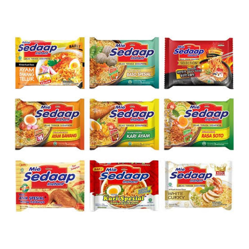 

Mie Sedaap Instan Noodles berbagai varian rasa