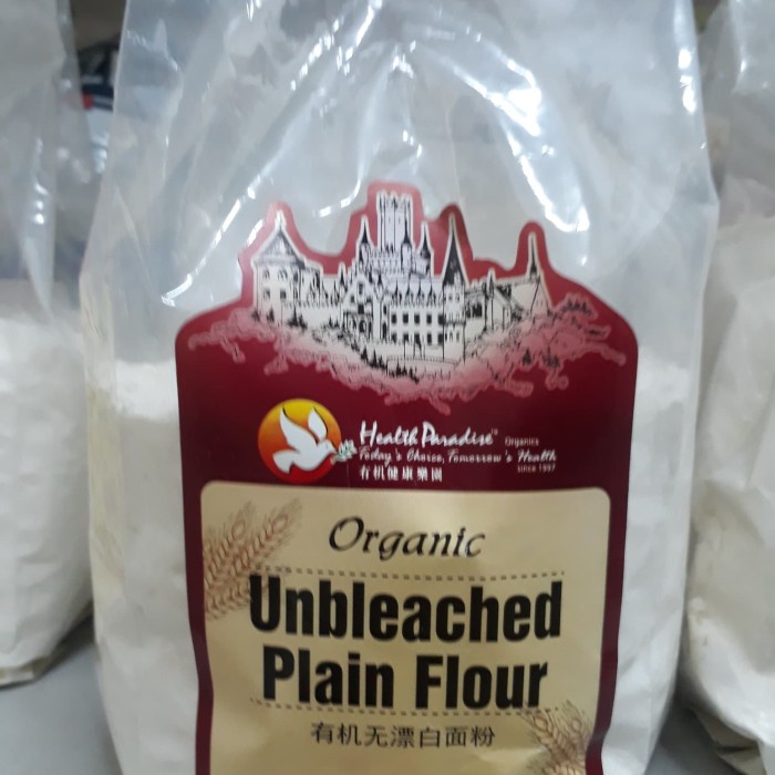 

BISA COD Health paradise organic unbleached plain flour 1000 g