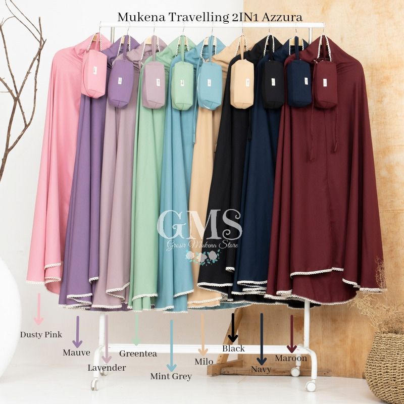 MUKENA DEWASA TRAVELING 2 IN 1 AZZURA