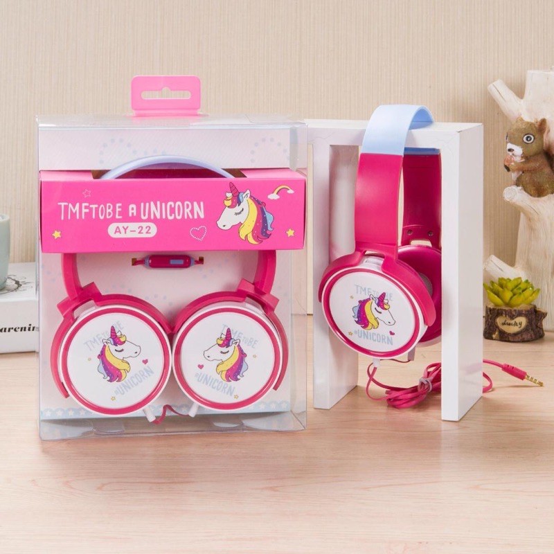 Headset karakter unicorn AY-22/Headphone cute karakter + MIC