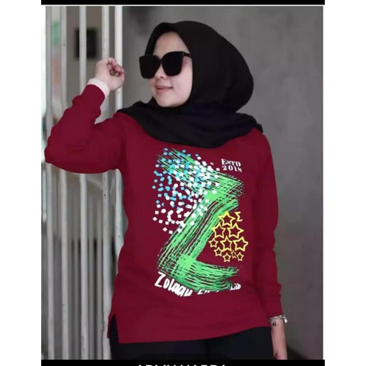 SWEATER LENGAN PANJANG/SWEATER ZOLAQU/COD /BAJU WANITA LENGAN PANJANG/SWEATER HIJAB STYLE