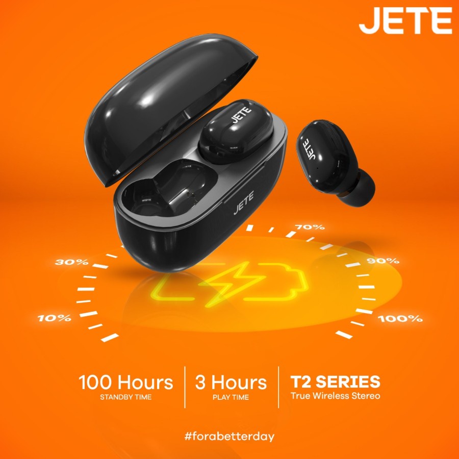 TWS Headset Bluetooth 5.1 JETE T2 - Garansi Resmi 2th