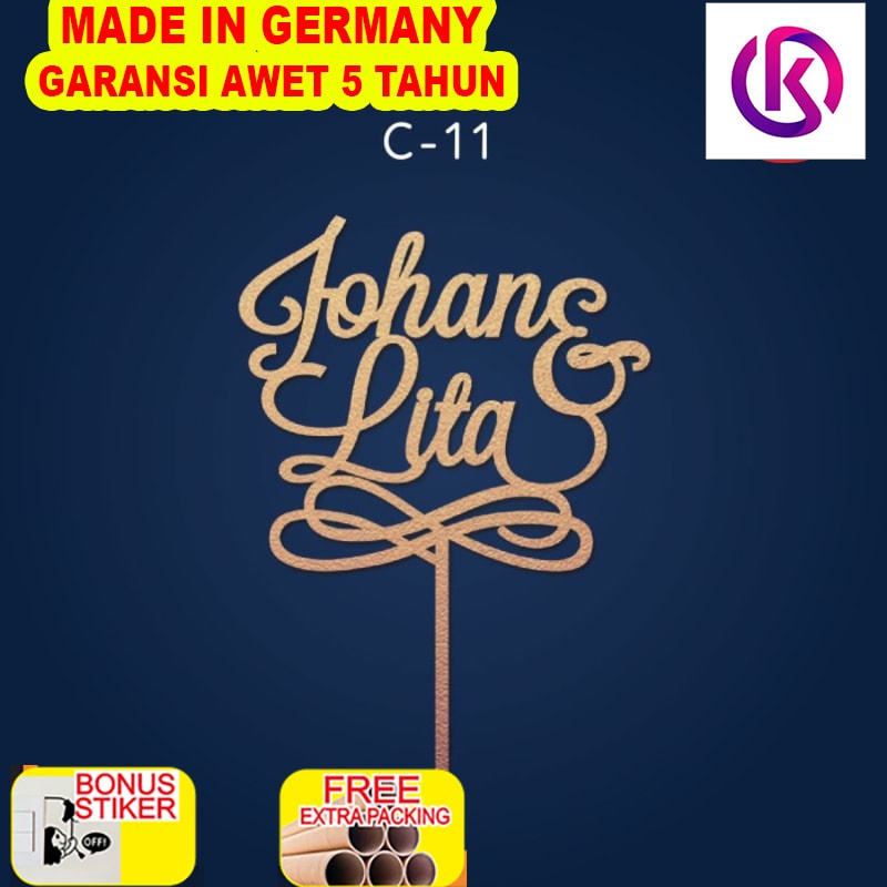 

Murah C-11 / Couple Topper / Cake Topper / Hiasan Kue / Pajangan Kue